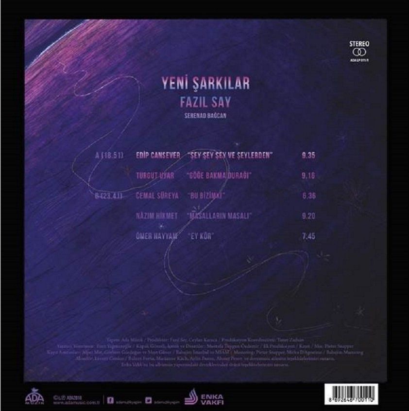 FAZIL SAY - YENİ ŞARKILAR (LP)