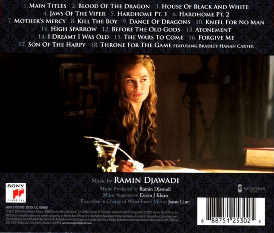RAMIN DJAWADI - GAME OF THRONES  (MUSIC FROM THE HBO® SERIES - SEASON 5)