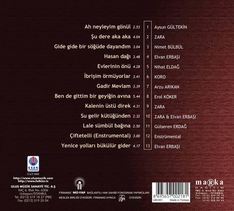TÜRKÜLERLE TÜRKİYE (TÜRKİYE WITH FOLK SONGS) - 01 ADANA