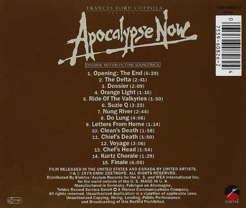 APOCALYPSE NOW - SOUNDTRACK (CD) (1979)
