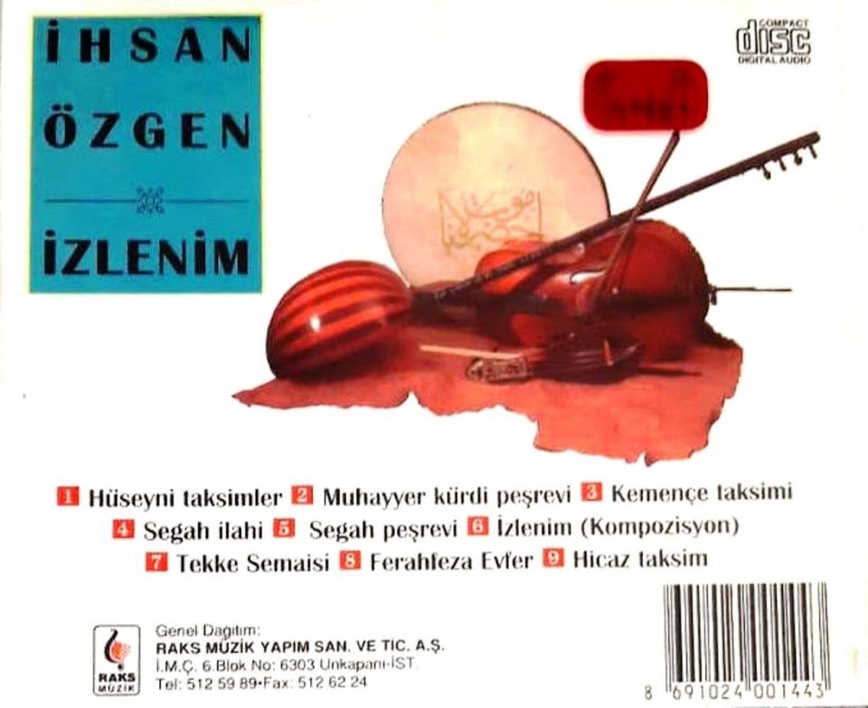 İHSAN ÖZGEN - İZLENİM (CD) (2000)