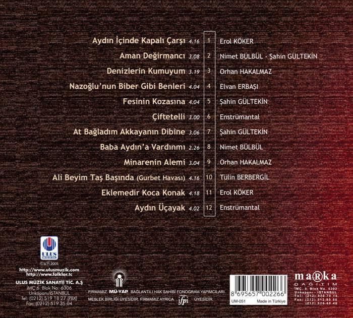 TÜRKÜLERLE TÜRKİYE (TÜRKİYE WITH FOLK SONGS) - 09 AYDIN