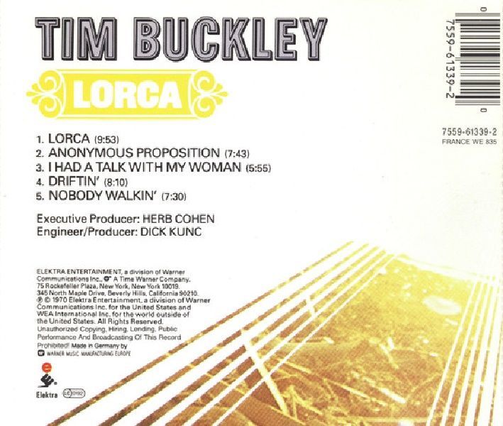 TIM BUCKLEY - LORCA (CD) (1970)