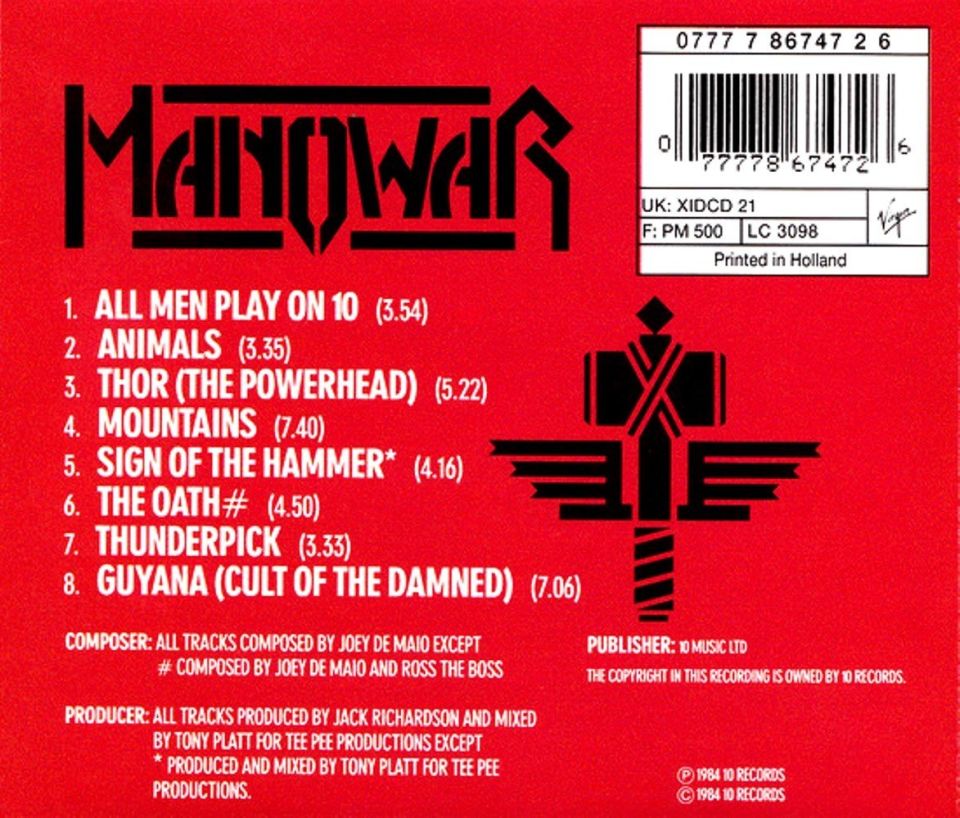 MANOWAR - SIGN OF THE HAMMER (CD)