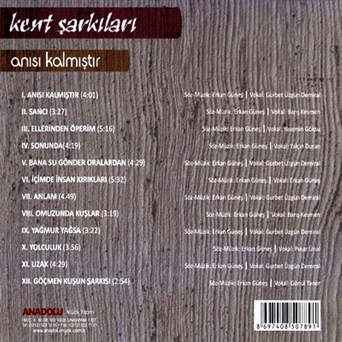 KENT ŞARKILARI - ANISI KALMIŞTIR