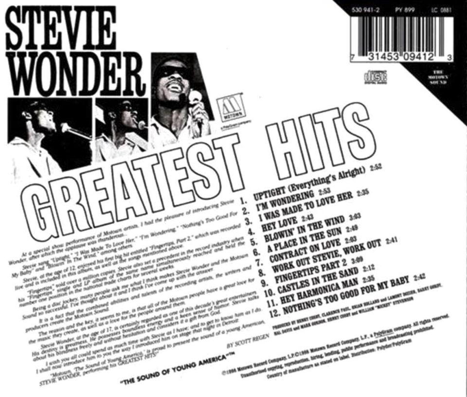 STEVIE WONDER - GREATEST HITS