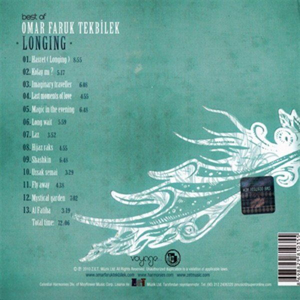 OMAR FARUK TEKBILEK - LONGING (BEST OF OMAR FARUK TEKBİLEK) (CD) (2010)