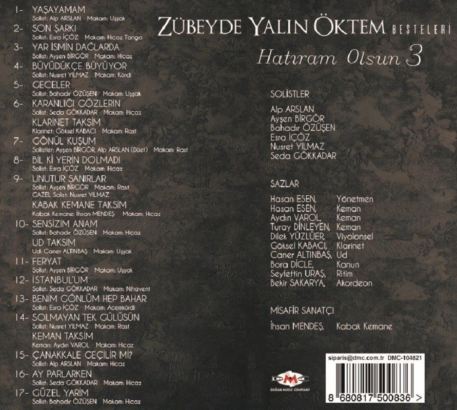 ZÜBEYDE YALIN ÖKTEM BESTELERİ - HATIRAM OLSUN 3