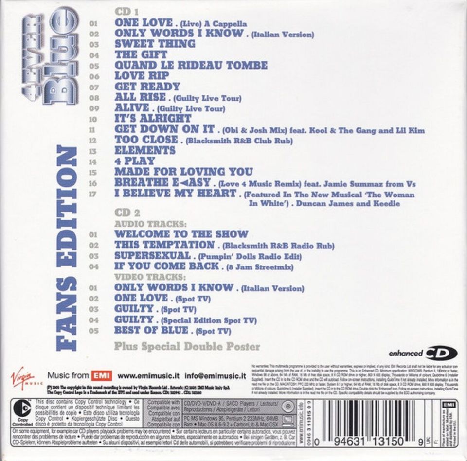 BLUE - 4 EVER BLUE FANS EDITION (2 CD) (2005)