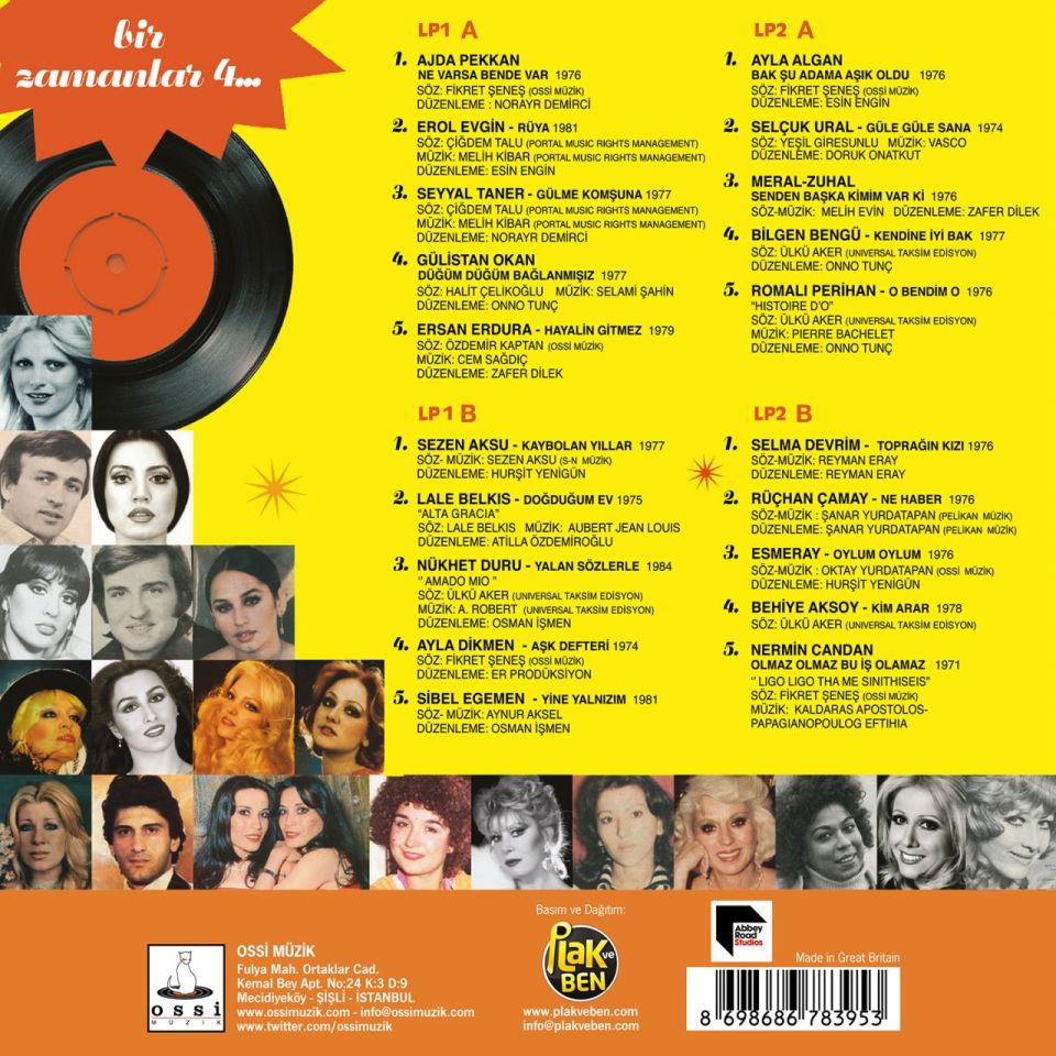 BİR ZAMANLAR 4 - KARMA (ÇEŞİTLİ SANATÇILAR) (2 LP)