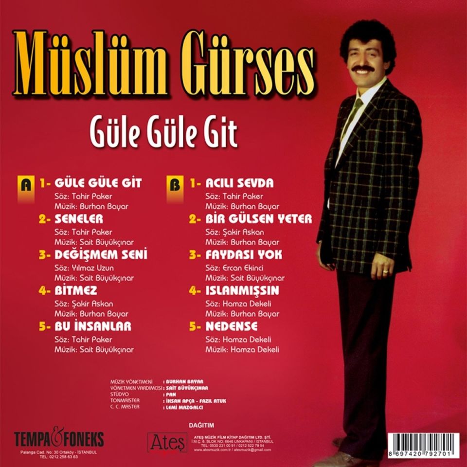 MÜSLÜM GÜRSES - GÜLE GÜLE GİT (LP)