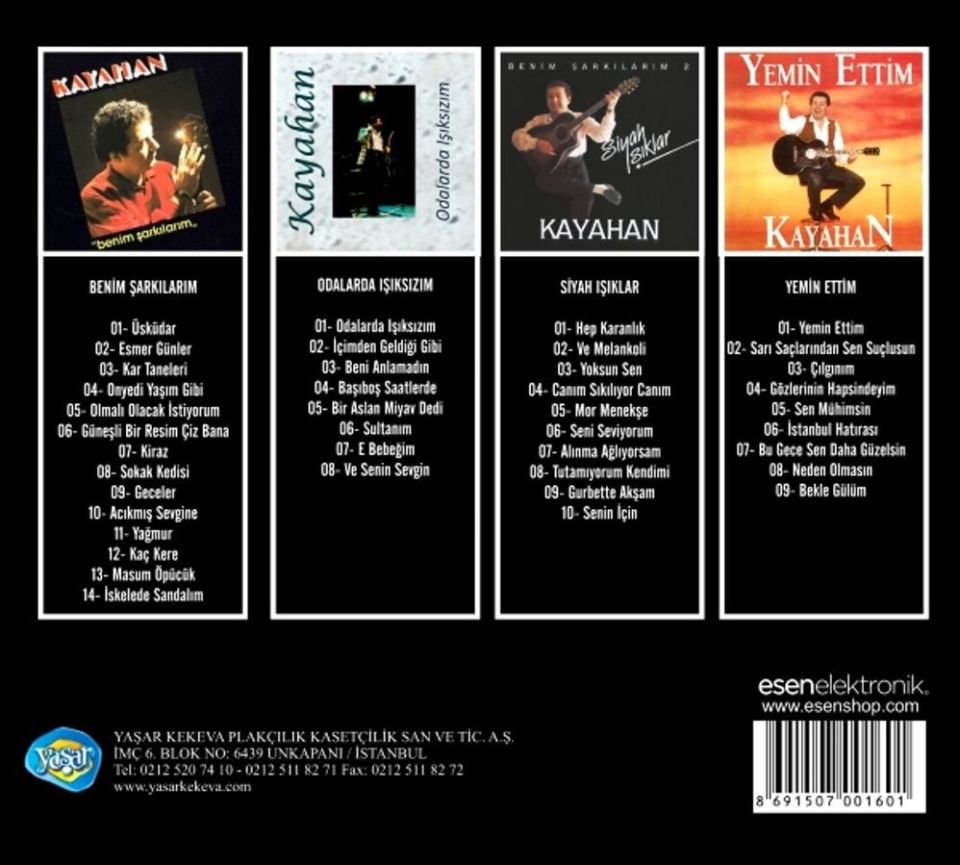 KAYAHAN - BOX SET  (4 CD - 41 HIT ŞARKI)