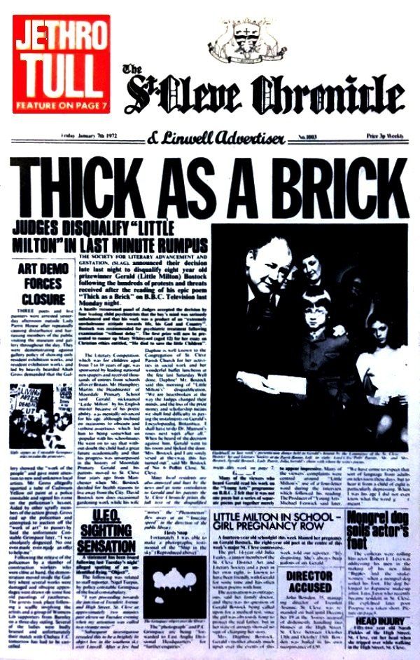 JETHRO TULL - THICK IS A BRICK (MC)