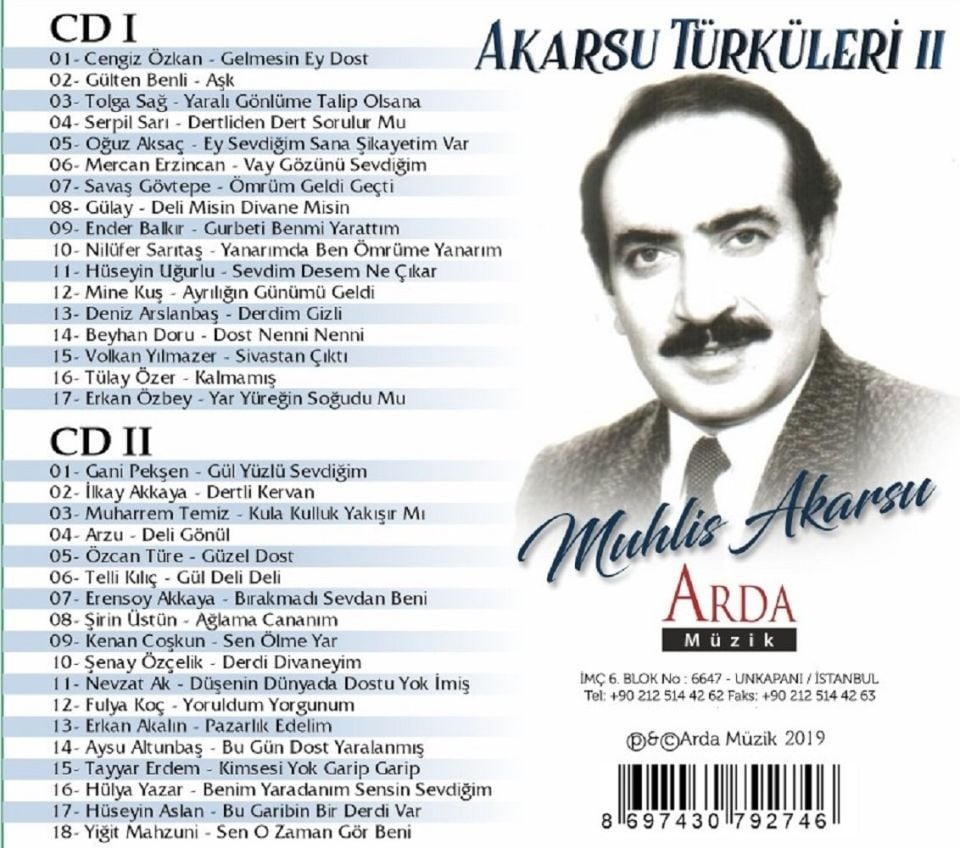 AKARSU TÜRKÜLERİ 2 - ÇEŞİTLİ SANATÇILAR (2 CD)