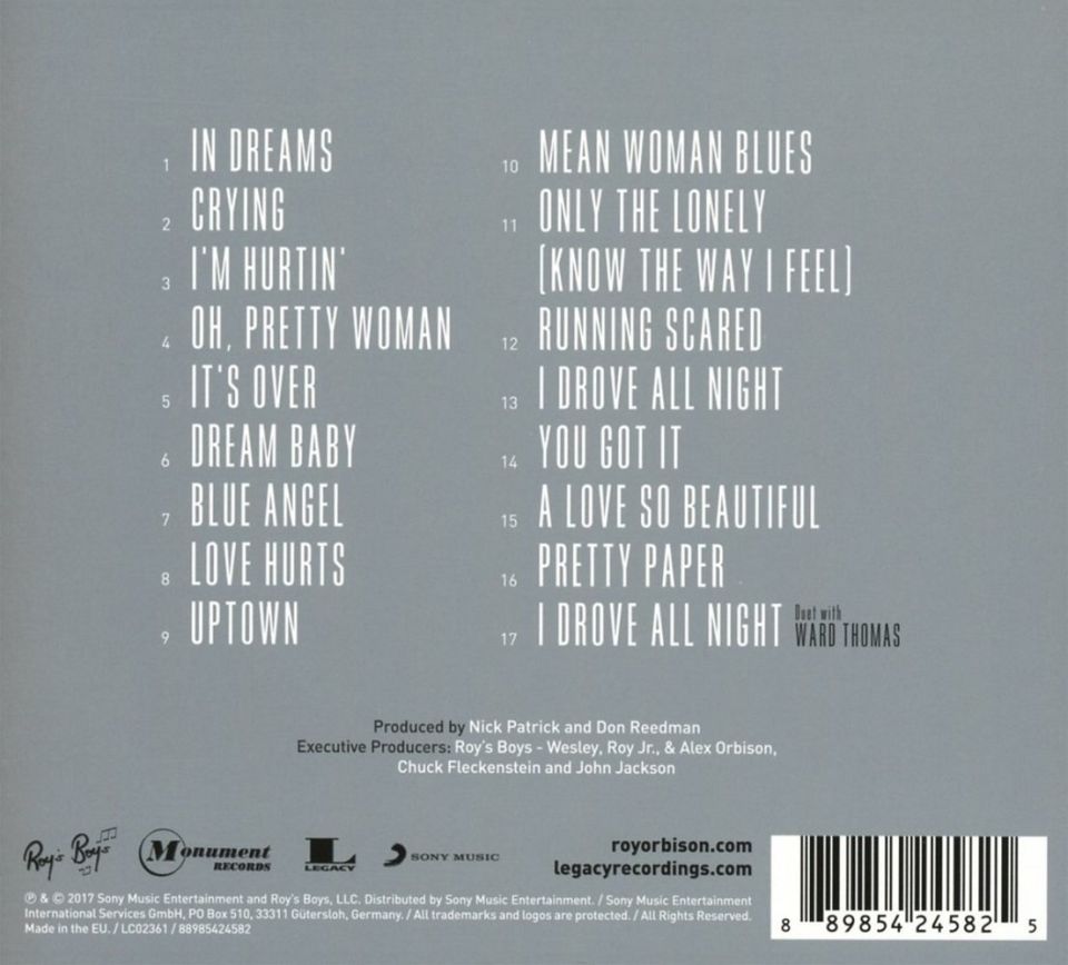 ROY ORBISON WITH THE ROYAL PHILHARMONIC ORCHESTRA - A LOVE SO BEAUTIFUL