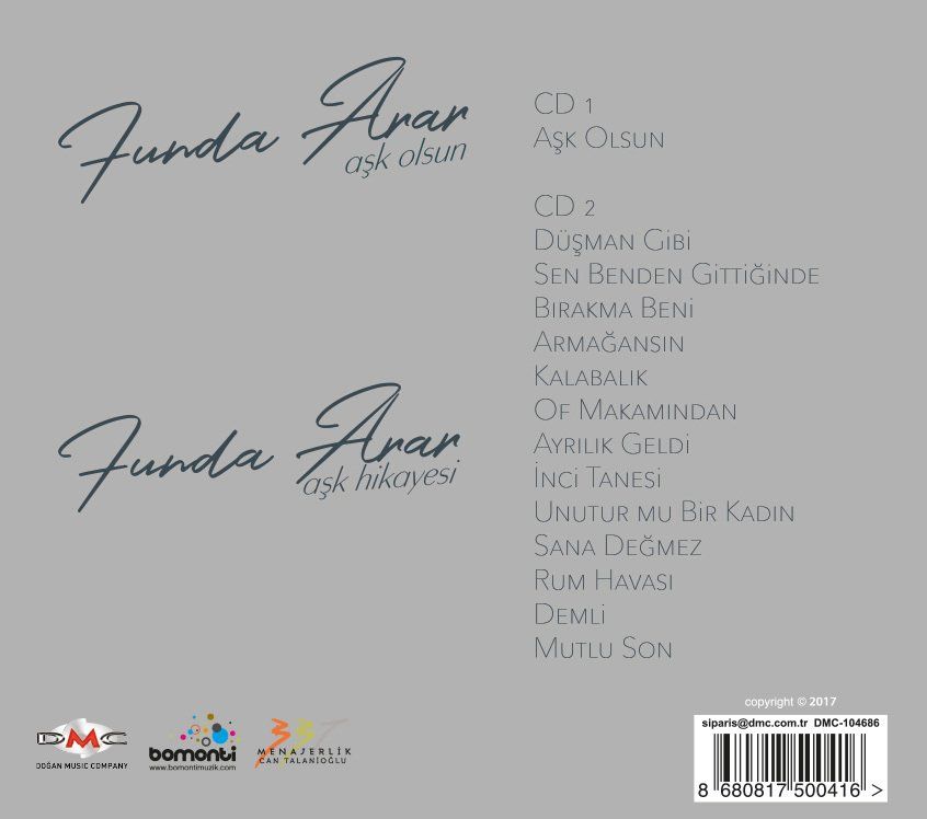 FUNDA ARAR - AŞK OLSUN (2 CD)