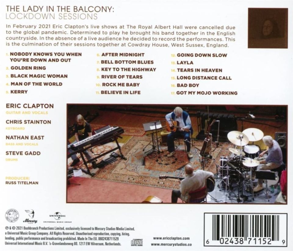 ERIC CLAPTON - LADY IN THE BALCONY: LOCKDOWN SESSIONS (LIMITED) (CD)