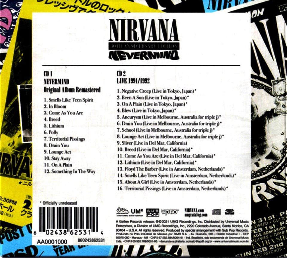 NIRVANA - NEVERMIND (30TH ANNIVERSARY) (2 DELUXE CD)