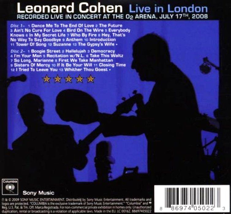 LEONARD COHEN - LIVE IN LONDON