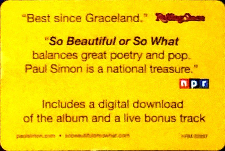 PAUL SIMON - SO BEAUTIFUL OR SO WHAT (LP)