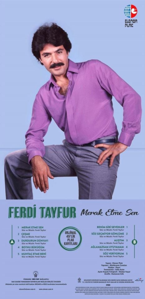 FERDİ TAYFUR - MERAK ETME SEN (ORİJİNAL  45'LİK PLAK KAYITLARI) (LP)