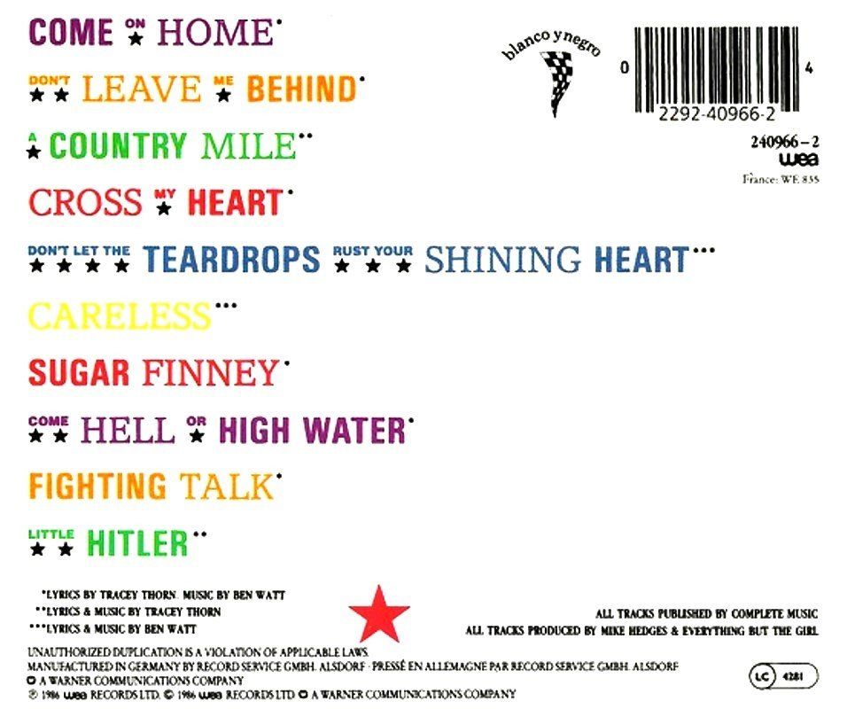 EVERYTHING BUT THE GIRL - BABY THE STARS SHINE BRIGHT (CD)
