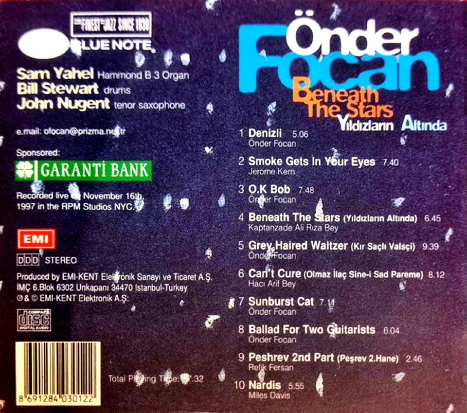 ÖNDER FOCAN - BENEATH THE STARS ''YILDIZLARIN ALTINDA'' (CD) (1998)