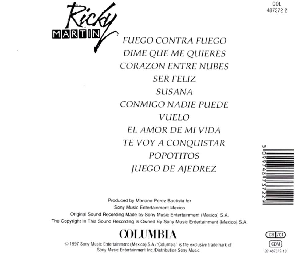 RICKY MARTIN - RICKY MARTIN (CD) (1997)