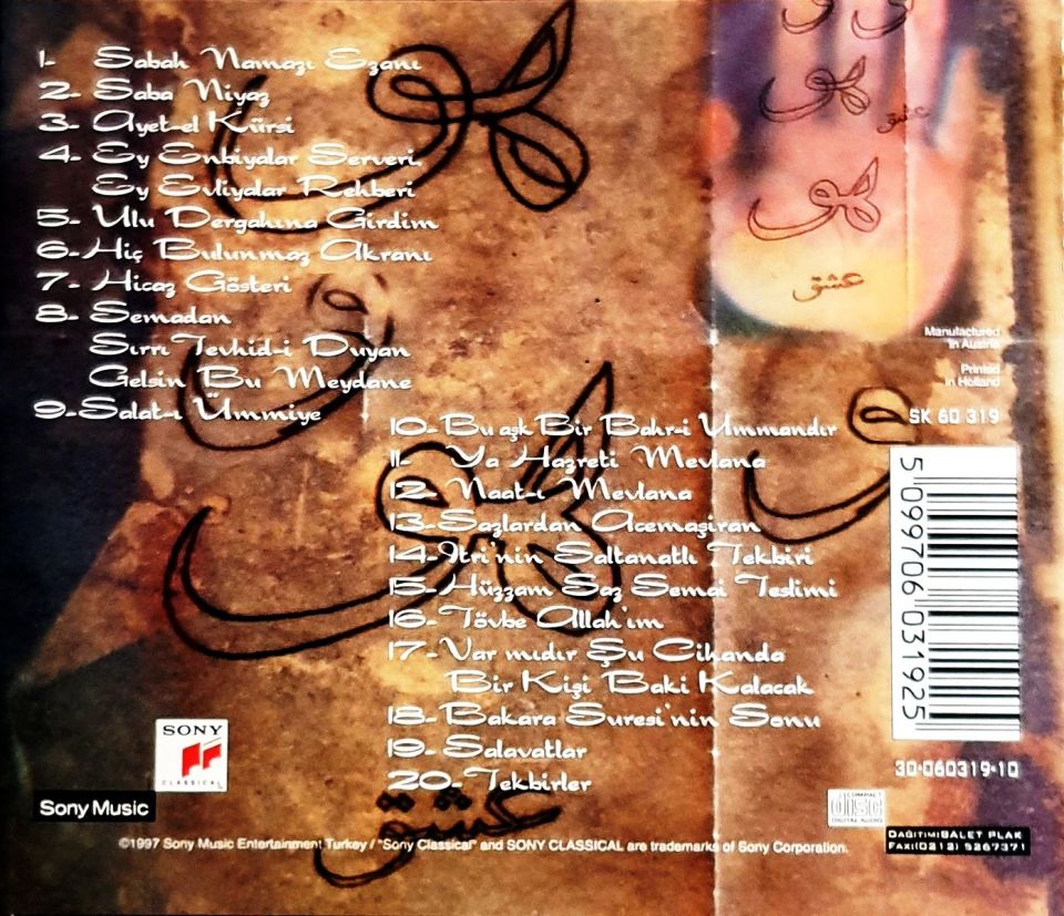 İNANANLARIN AŞKI - VARIOUS-KARIŞIK (CD) (1997)