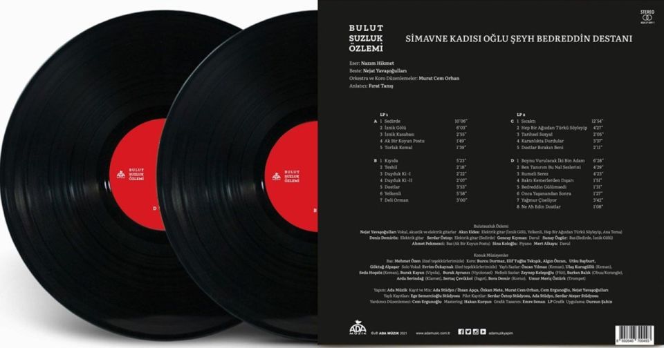 BULUTSUZLUK ÖZLEMİ - BEDREDDİN (2 LP)