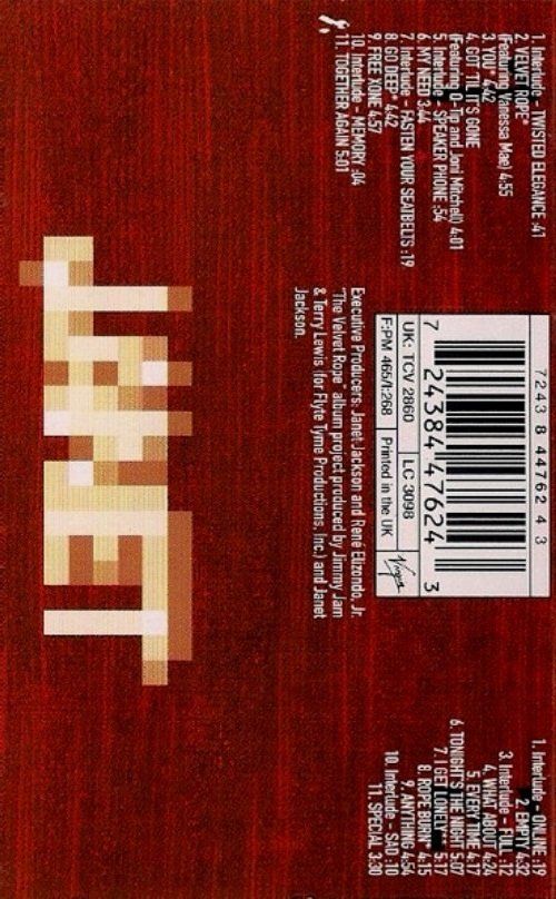 JANET JACKSON - THE VELVET ROPE (MC)