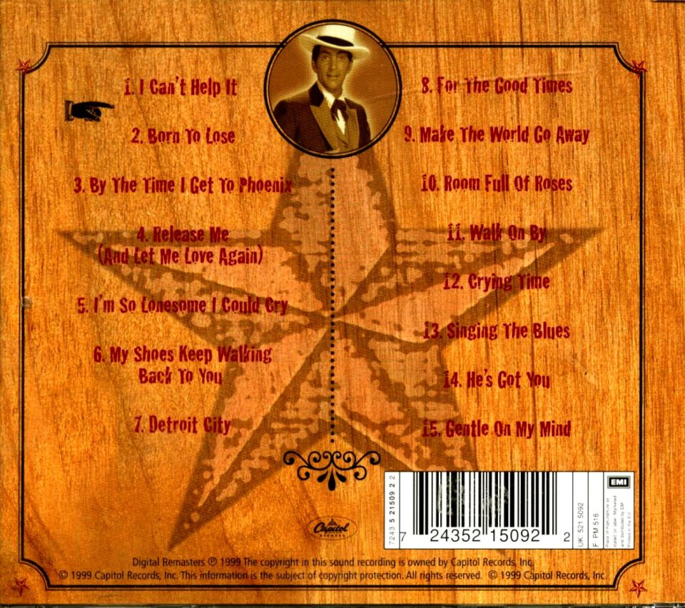 DEAN MARTIN - HURTIN' COUNTRY SONGS (CD) (1999)