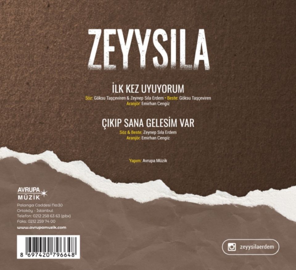 ZEYYSILA - İLK KEZ UYUYORUM (SINGLE CD)