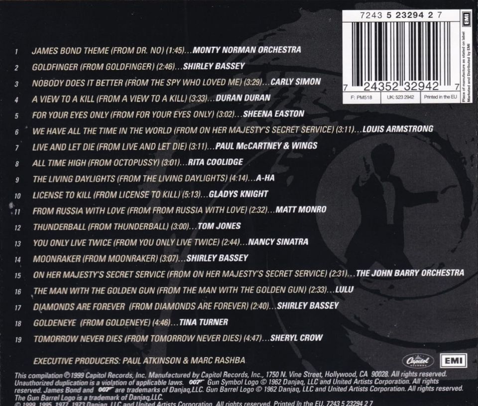 JAMES BOND THE BEST OF BOND - SOUNDTRACK (CD) (1999)