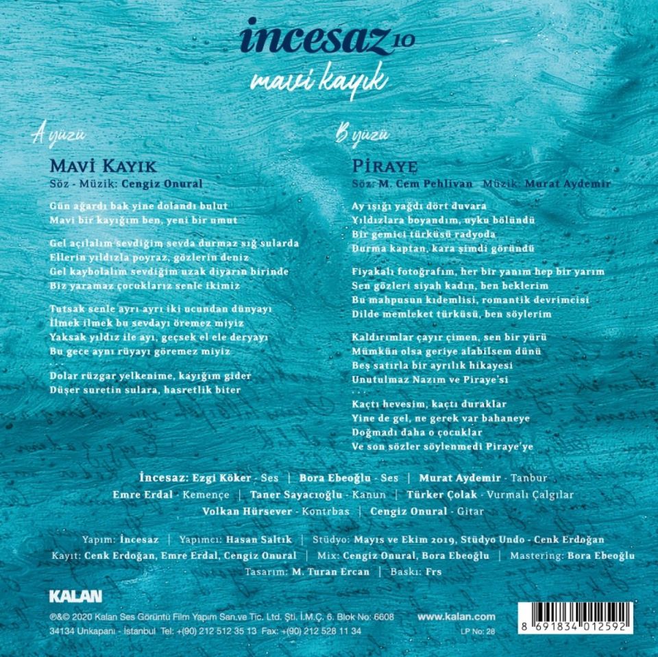 İNCE SAZ - 10 - MAVİ KAYIK (LP)