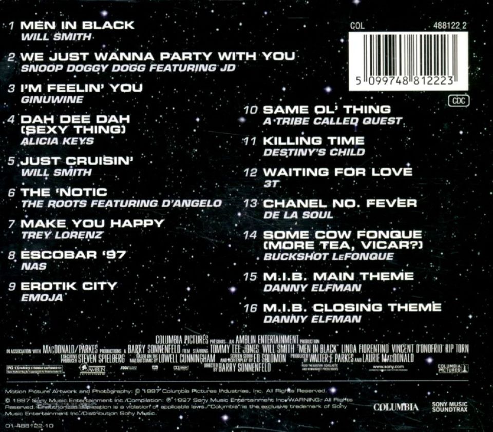 MEN IN BLACK THE ALBUM - SOUNDTRACK (CD) (1997)