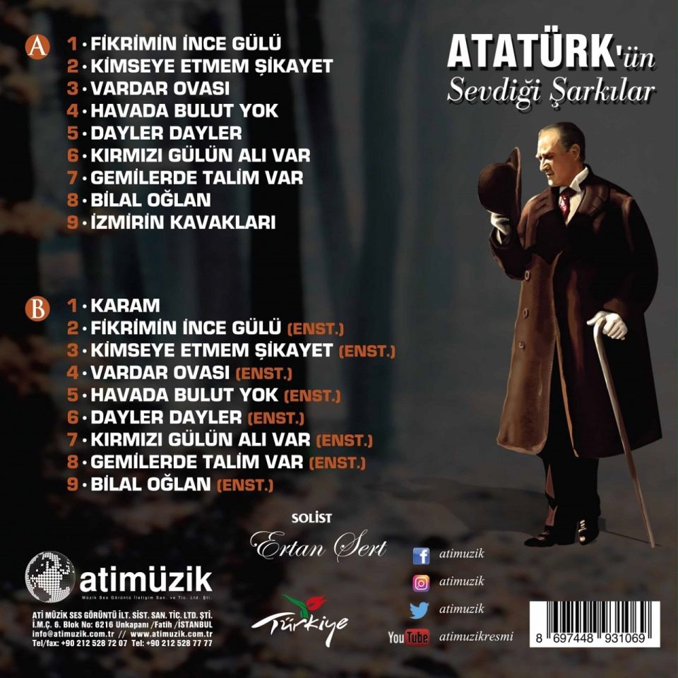 ATATÜRK'ÜN SEVDİĞİ ŞARKILAR - ERTAN SERT (LP)