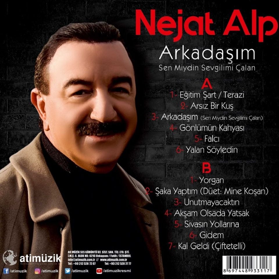 NEJAT ALP - ARKADAŞIM / SEN MİYDİN SEVGİLİMİ ÇALAN (LP)