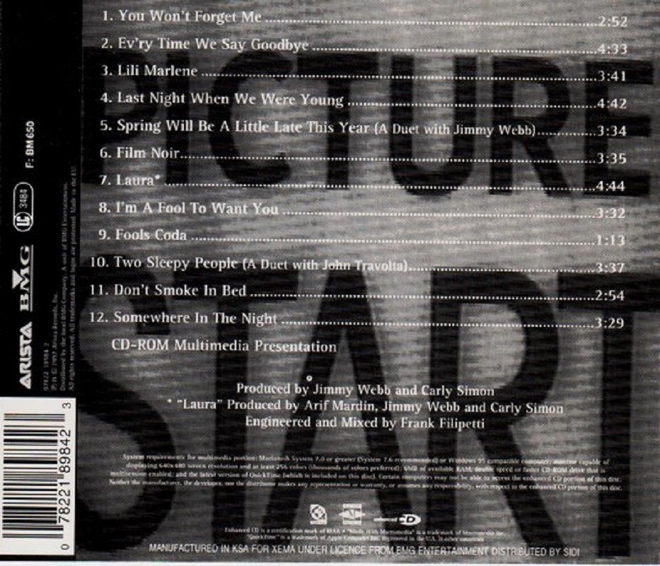 CARLY SIMON - FILM NOIR (CD) (1997)