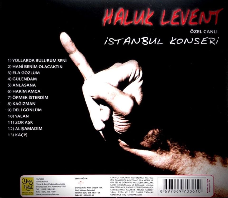 HALUK LEVENT - İSTANBUL KONSERİ (ÖZEL CANLI) (CD)
