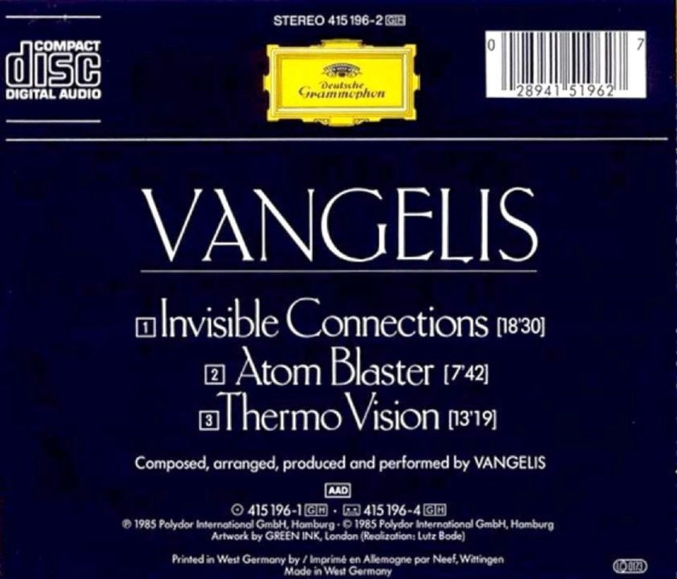 VANGELIS - INVISIBLE CONNECTIONS (CD) (1985)