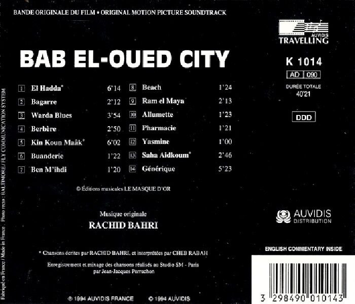 BAB EL OUED CITY - SOUNDTRACK (CD) (1994)