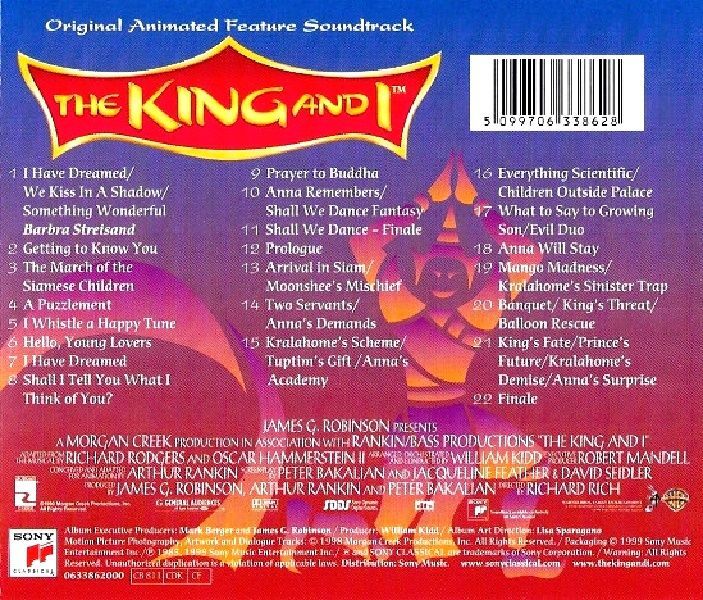 THE KING AND I - SOUNDTRACK - (ORIGINAL ANIMATED FEATURE SOUNDTRACK) (CD) (1999)