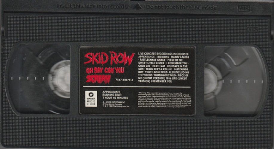 SKID ROW - OH SAY CAN YOU SCREAM (VHS VIDEO TAPE) (1990)