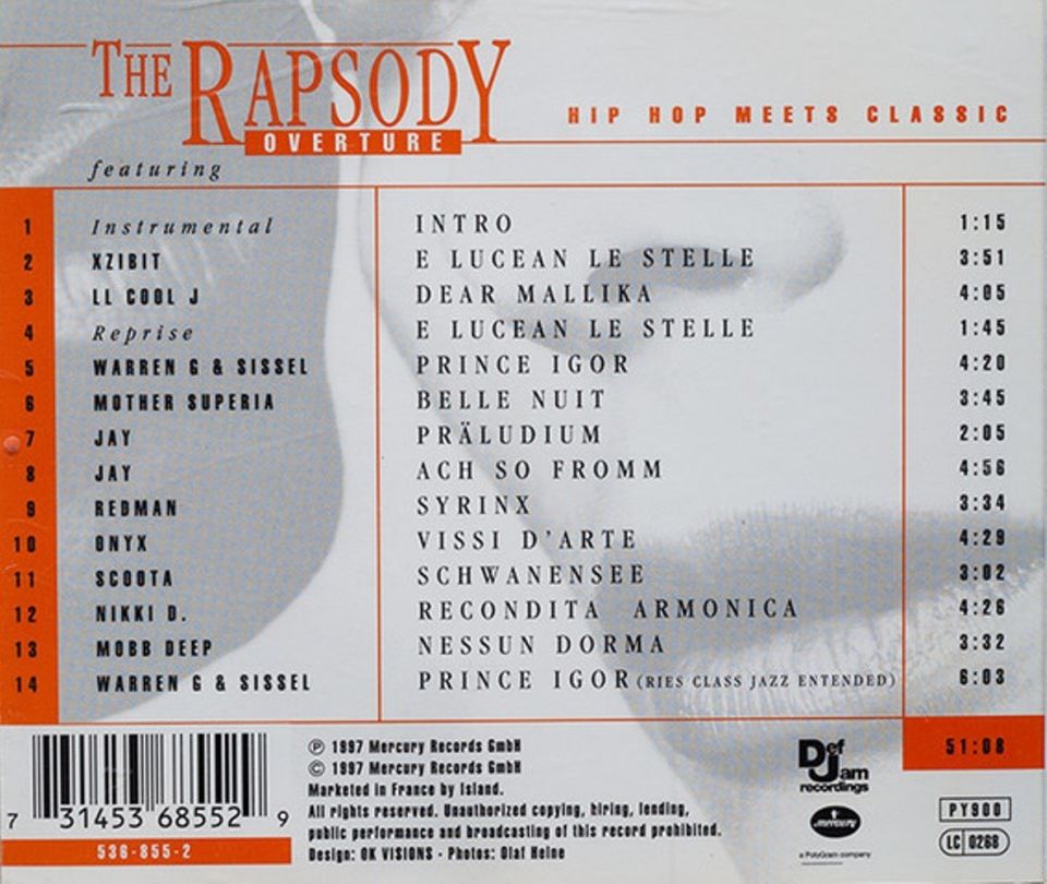 RAPSODY - OVERTURE (HIP HOP MEETS CLASSICS) (CD)