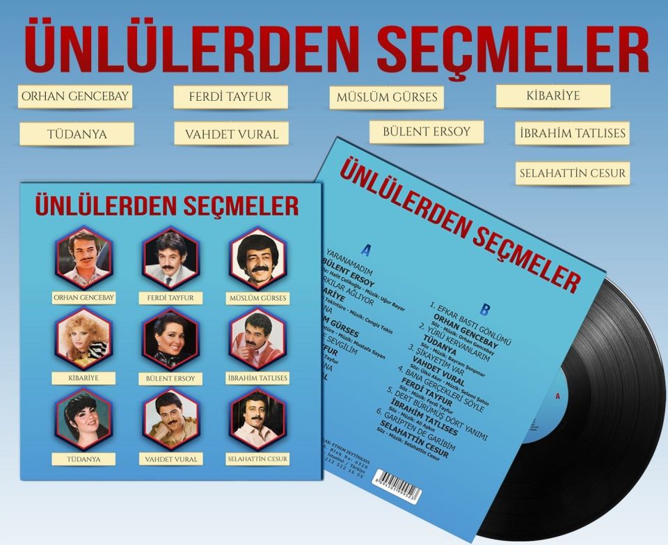 ÜNLÜLERDEN SEÇMELER - ÇEŞİTLİ SANATÇILAR (LP)