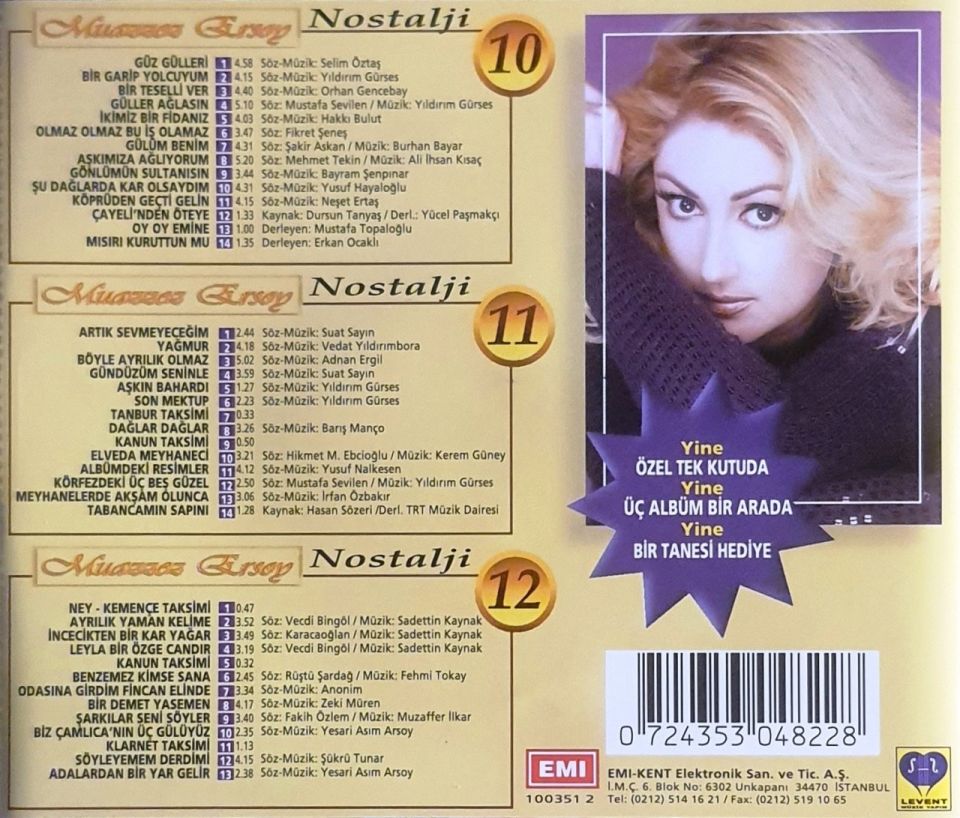 MUAZZEZ ERSOY - NOSTALJİ 10-11-12 (3 CD)
