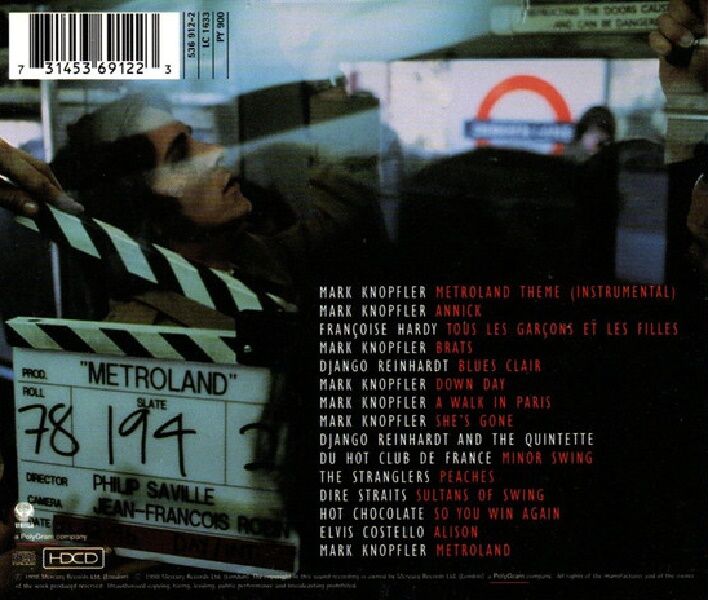 MARK KNOPFLER / METROLAND - SOUNDTRACK (CD) (1998)