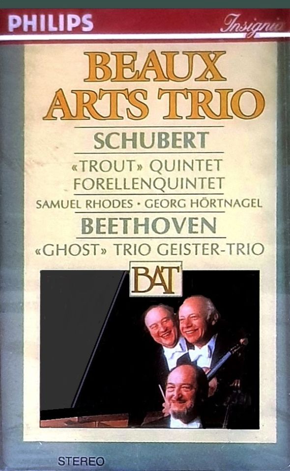 BEAUX ARTS TRIO - SCHUBERT AND BEETHOVEN (MC)