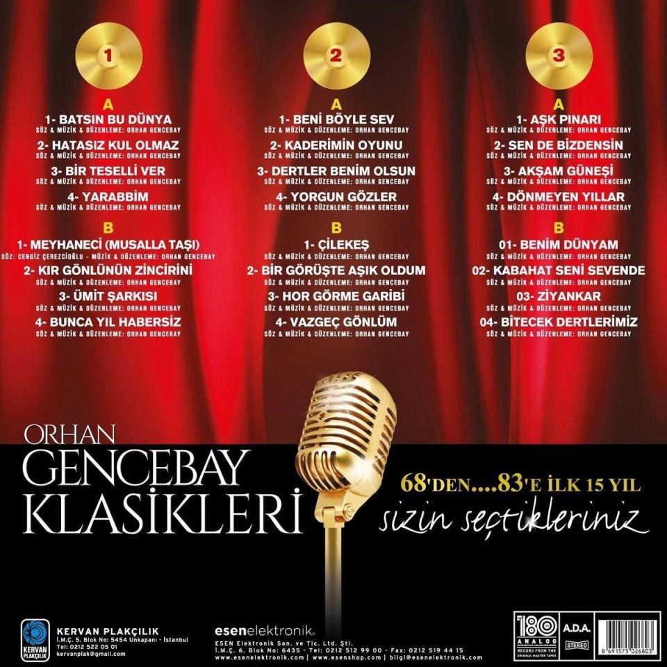 ORHAN GENCEBAY - KLASİKLERİ VOL.1 (3 LP)